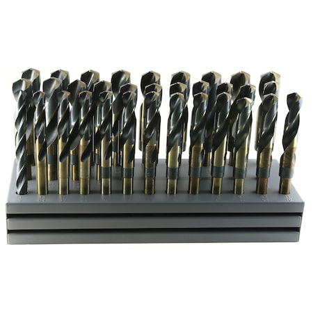 Drillco 32PC S&D IMP FLT STND SET 1/2-1" BY 64THS W/Drill 1000EF32